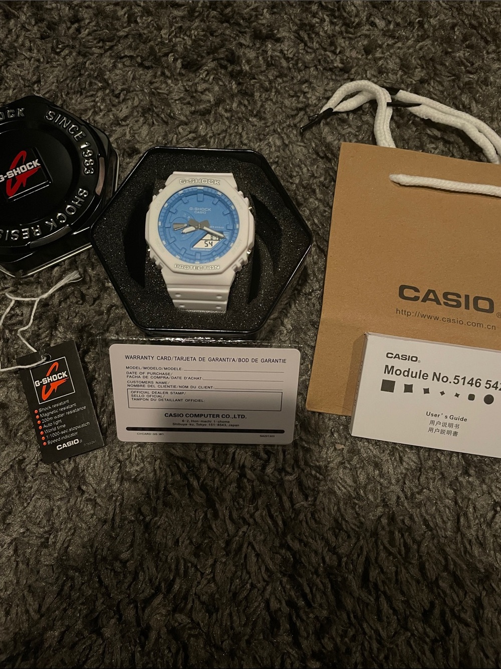 White and blue Casio G-shock ga-2100, open to offers‼️